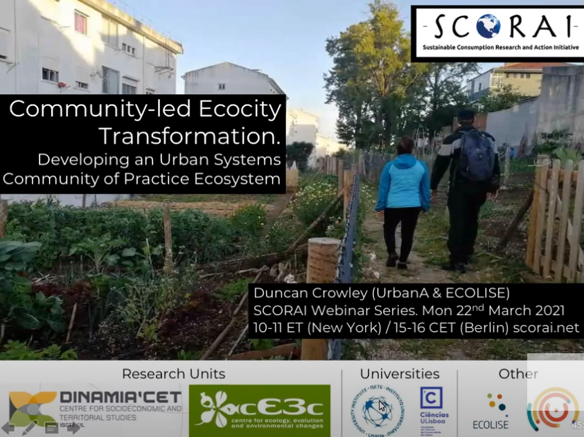 Duncan Crowley: Community-led Ecocity Transformation. Developing an Urban Systems Community of Practice Ecosystem