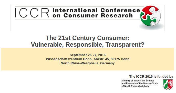 The 21st Century Consumer: Vulnerable, Responsible, Transparent?